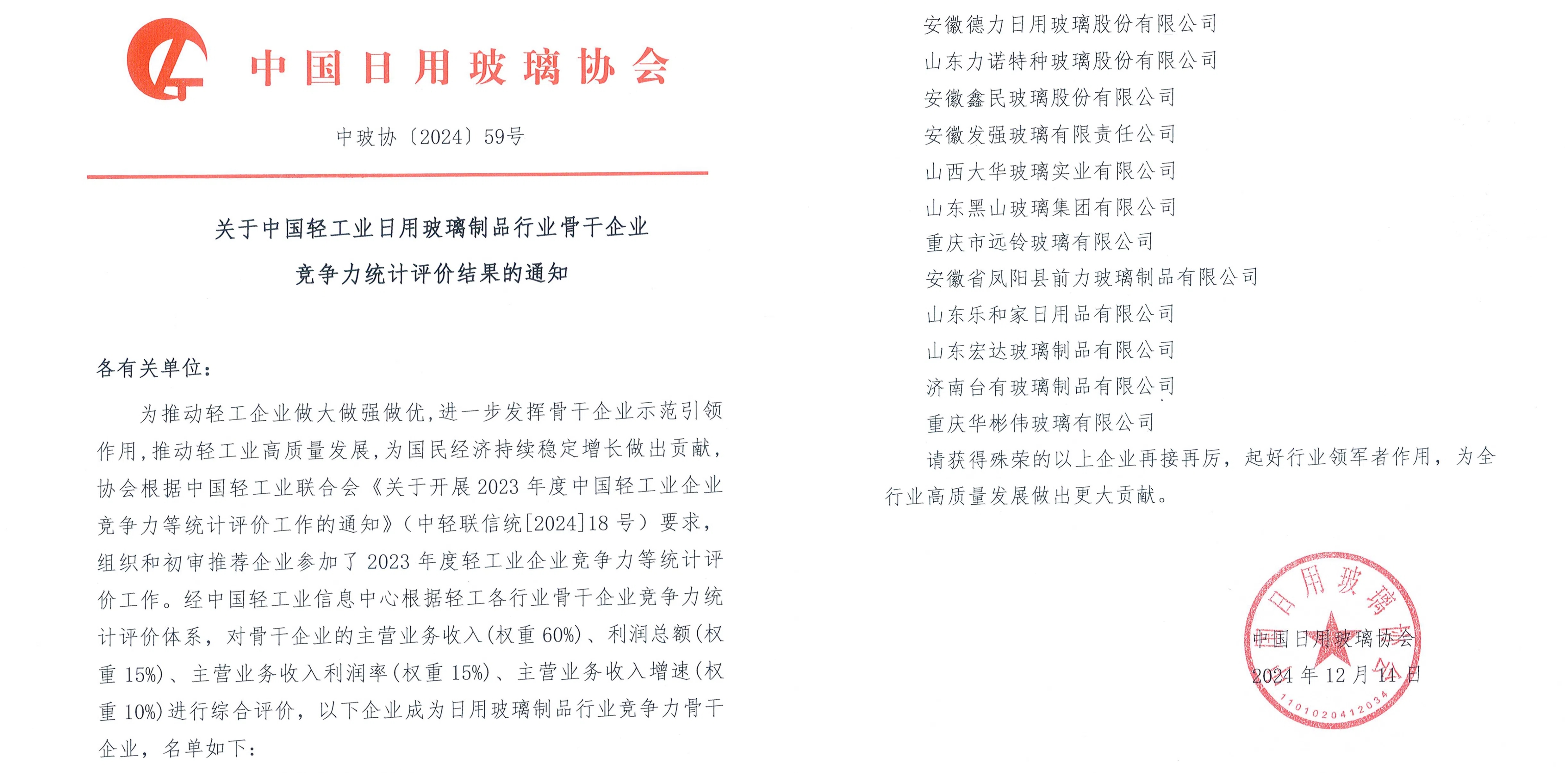 中國輕工業(yè)日用玻璃制品行業(yè)骨干企業(yè)！力諾藥包強(qiáng)勢(shì)入選！